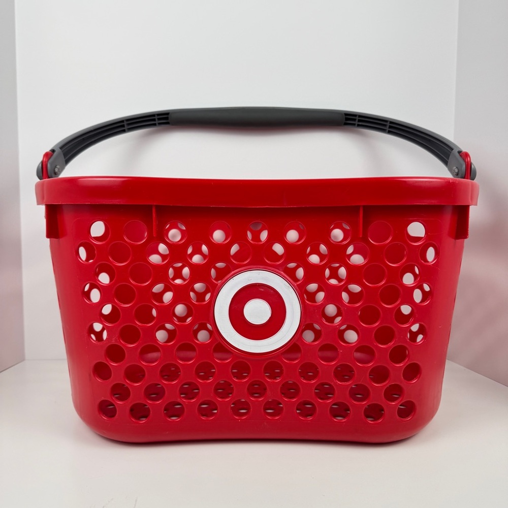 TARGET Red Shopping Basket With Handle Bullseye Logo - Full Size - Picture 5 of 8